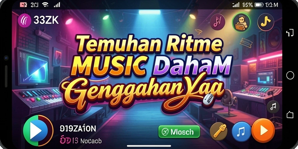 Tampilan gameplay interaktif 33ZK yang menarik dan penuh musik.