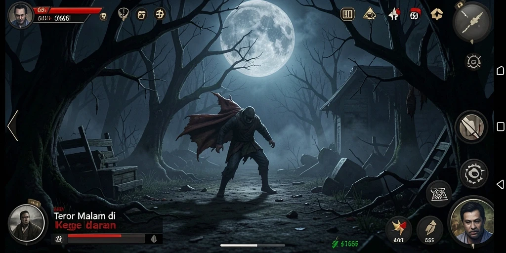 Screenshot utama 666I menunjukkan gameplay penuh kengerian dan ketegangan.