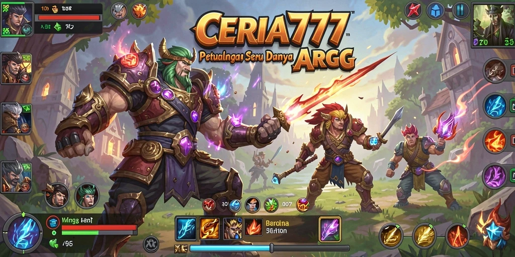Tampilan menarik dari gameplay ARPG CERIA777 yang seru dan mendebarkan.