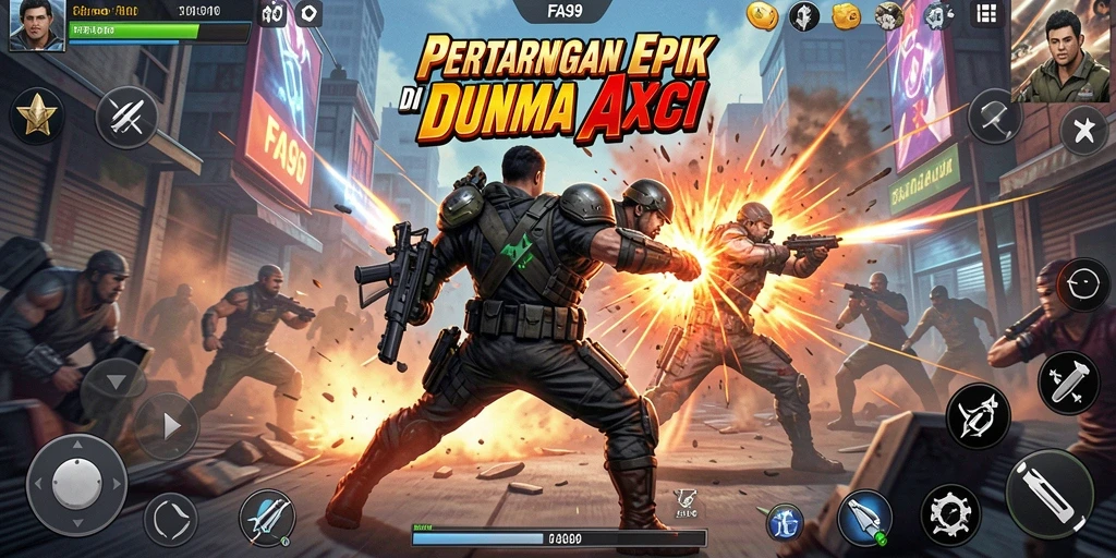Tampilan gameplay seru dan penuh aksi dari FA99