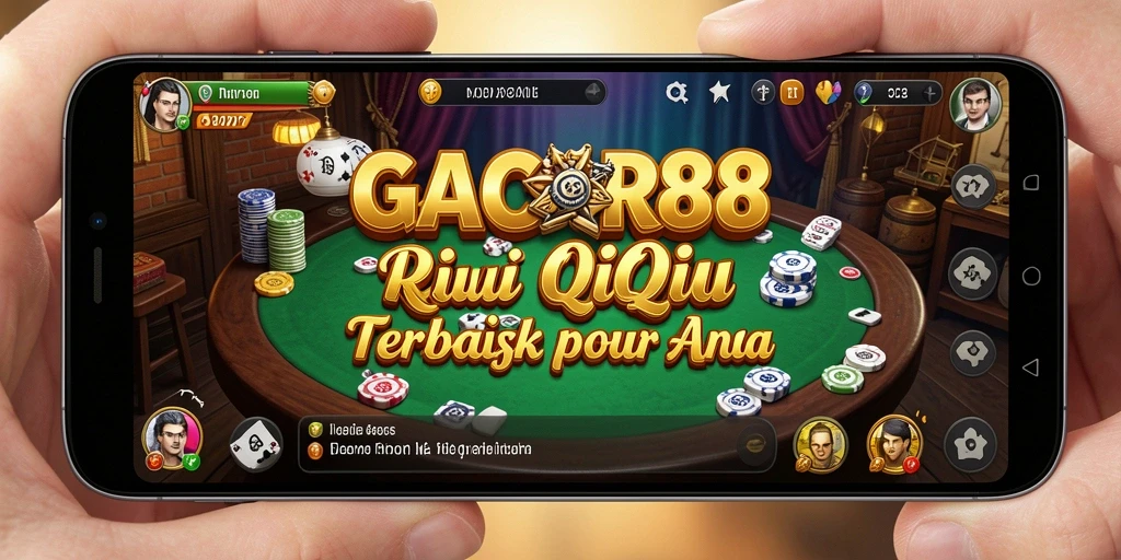 Menggambarkan suasana seru saat bermain QiuQiu di GACOR88.