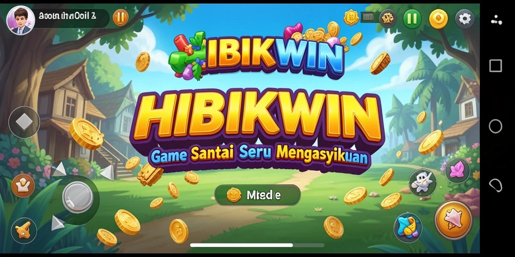 Tangkapan layar HIBIKWIN menunjukkan keseruan permainan Casual yang penuh warna.