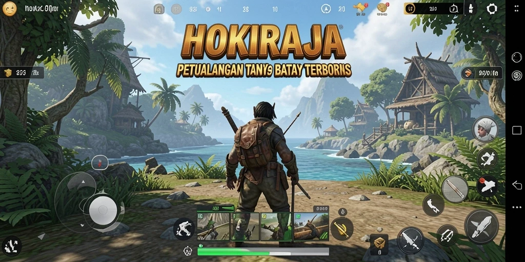 Tampilan gameplay HOKIRAJA yang mengesankan di dunia terbuka.