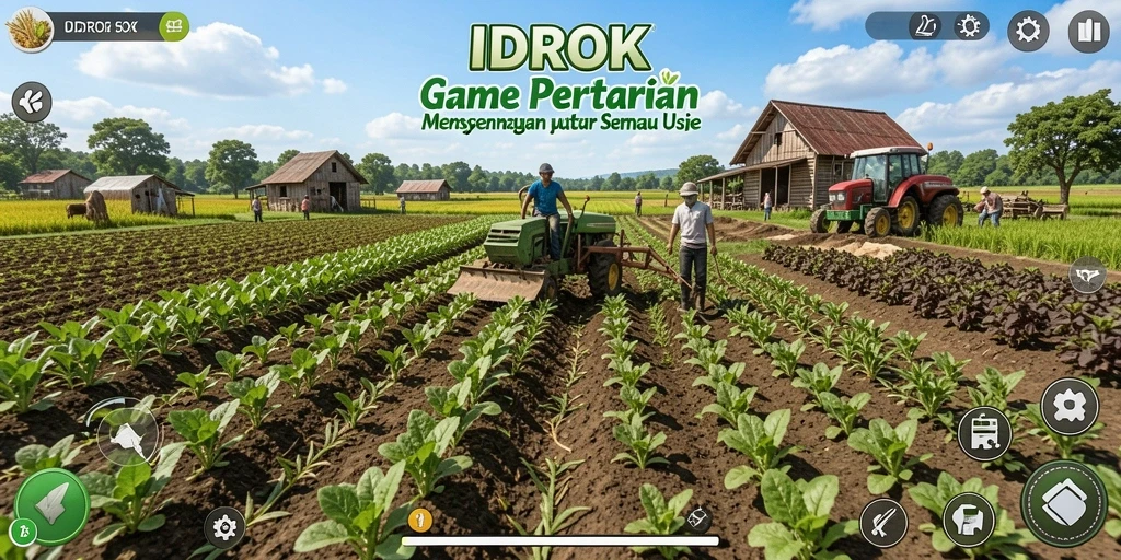 Screenshot IDROK menunjukkan aktivitas bercocok tanam yang menarik.