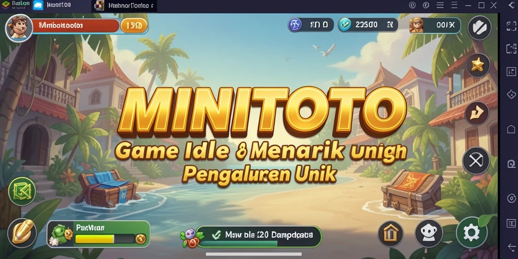 Screenshot utama MINITOTO menampilkan gameplay santai yang menyenangkan.