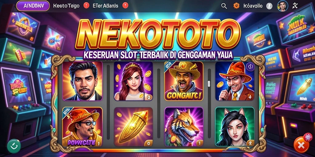 Tampilan utama gameplay <strong>NEKOTOTO</strong> yang memukau dan menggugah semangat.