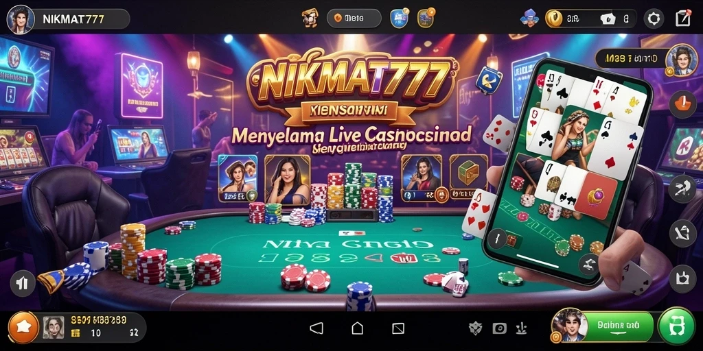 Tampilan menarik dari gameplay Live Casino di NIKMAT777.