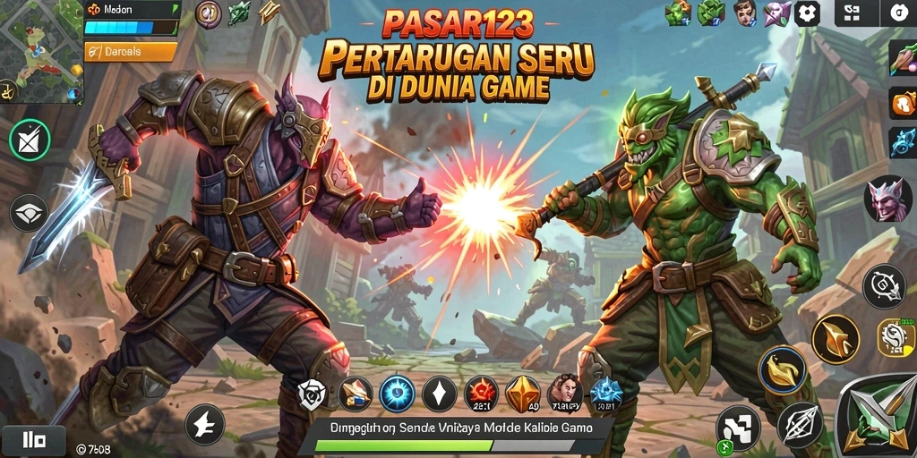 Tampilan aksi mendebarkan dalam pertarungan PASAR123.