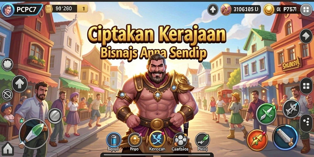 Tangkapan layar utama menunjukkan gameplay Tycoon yang mendebarkan.
