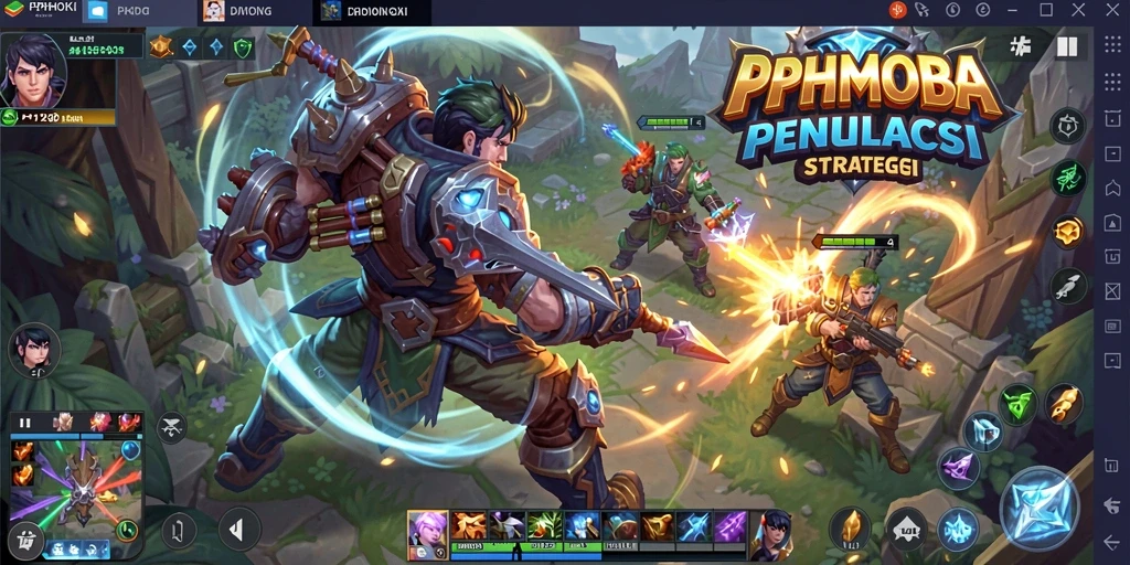 Screenshot gameplay PPHOKI yang menunjukkan pertarungan tim yang intens.