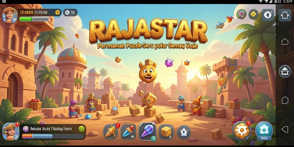 Tampilan gameplay RAJASTAR yang menantang dan memikat.