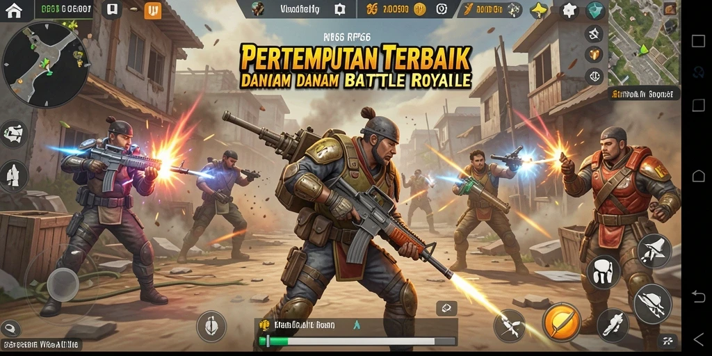Tangkapan layar gameplay RP66 menampilkan pertempuran seru di medan luas.