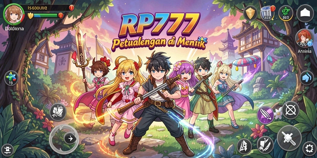 Gameplay menarik dari RP777 dengan karakter anime ikonik.