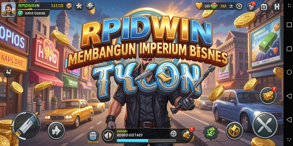 Screenshot utama RPIDWIN menampilkan pengalaman mendalam dalam manajemen bisnis Tycoon.