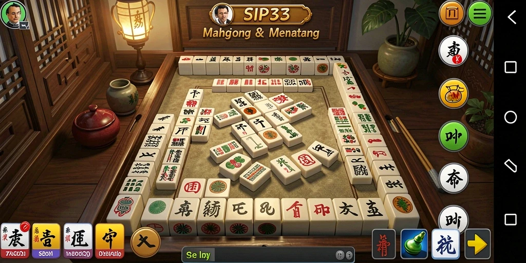 Menampilkan gameplay menarik dari SIP33 dengan grafis Mahjong yang menawan.
