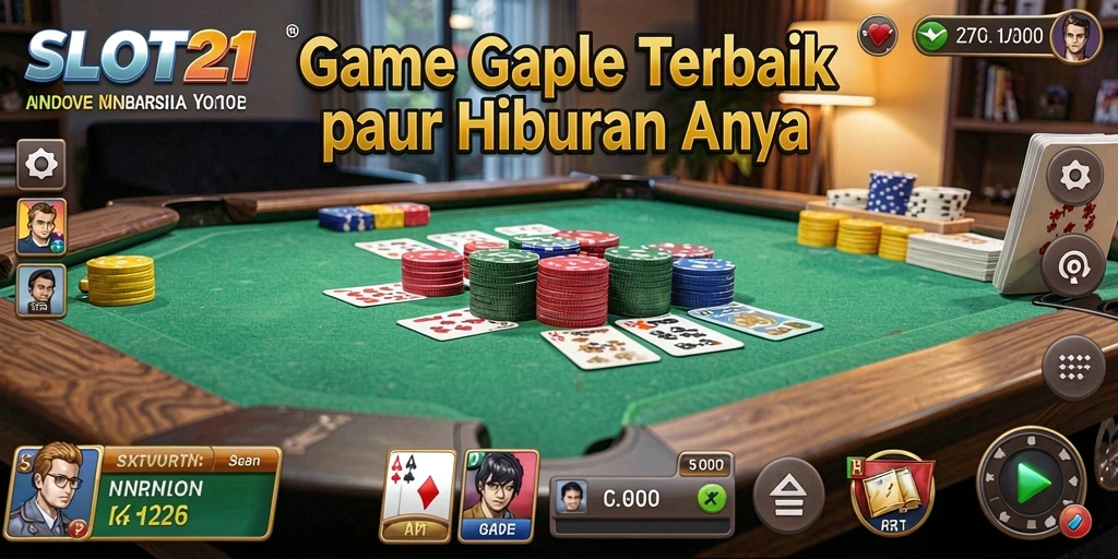 Tangkapan layar SLOT21 yang menunjukkan gameplay seru Gaple.