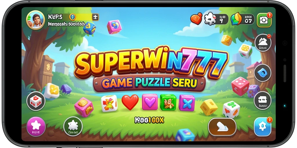 Screenshot gameplay SUPERWIN777 menampilkan tantangan puzzle yang menarik dan seru.