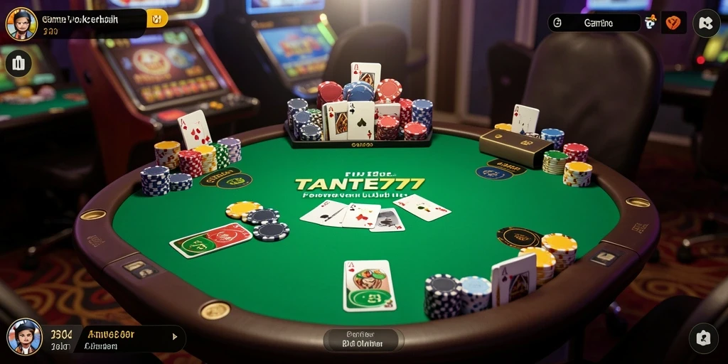 Tampilan utama permainan TANTE777 yang menantang saat bermain Poker.