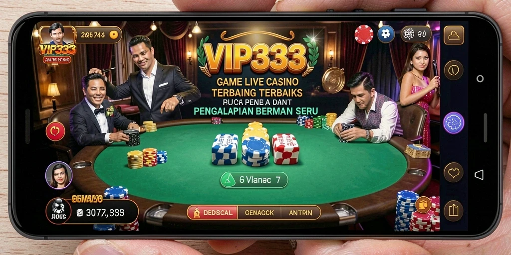 Tampilan gameplay Live Casino yang mendebarkan di VIP333 dengan dealer profesional.